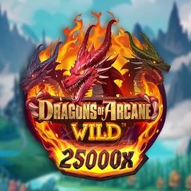 Official Slots logo: Dragons of Arcane Wild by Foxium at Blazing Wildz Casino