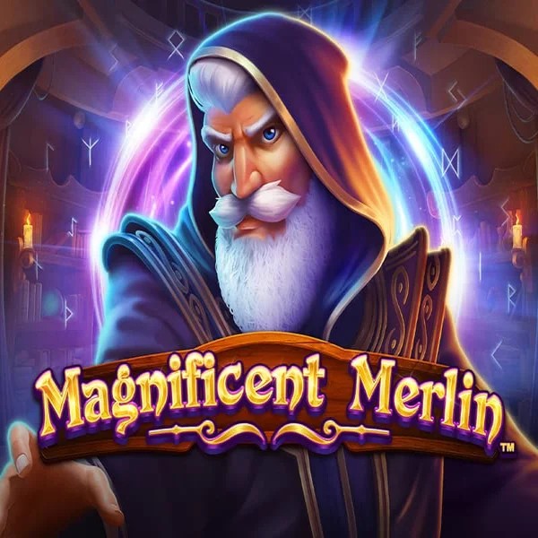 Official Slots logo: Magnificent Merlin by Greentube at Blazing Wildz Casino
